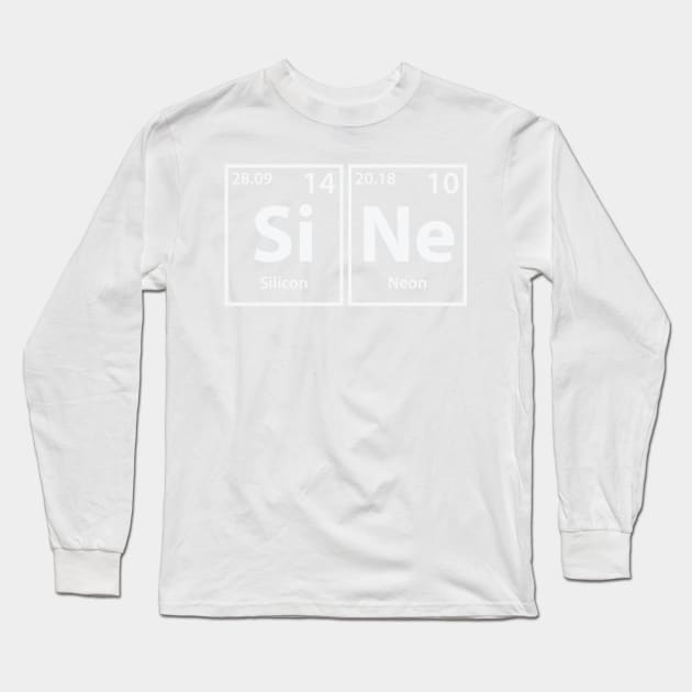 Sine (Si-Ne) Periodic Elements Spelling Long Sleeve T-Shirt by cerebrands